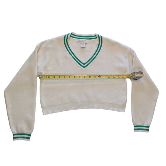 House of Harlow 1960 x Revolve White Knit Varsity Sweater & Skirt Set – Size M - Picture 7 of 15